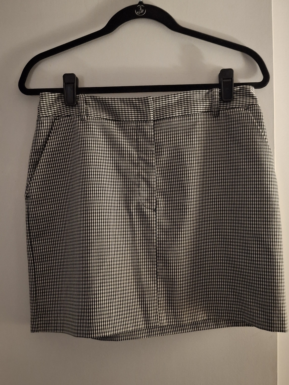 Topshop Women's Classic Black and White Gingham Mini Skirt